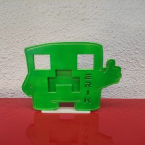 lampara Minecraft pintada de color verde